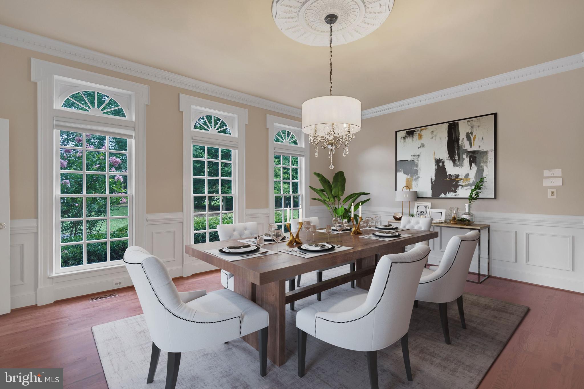 190 Falcon Ridge Road Great Falls, VA 22066 - Photo 13 of 74 Spacious, Sun-lit Formal Dining Rm //Virtual Stage