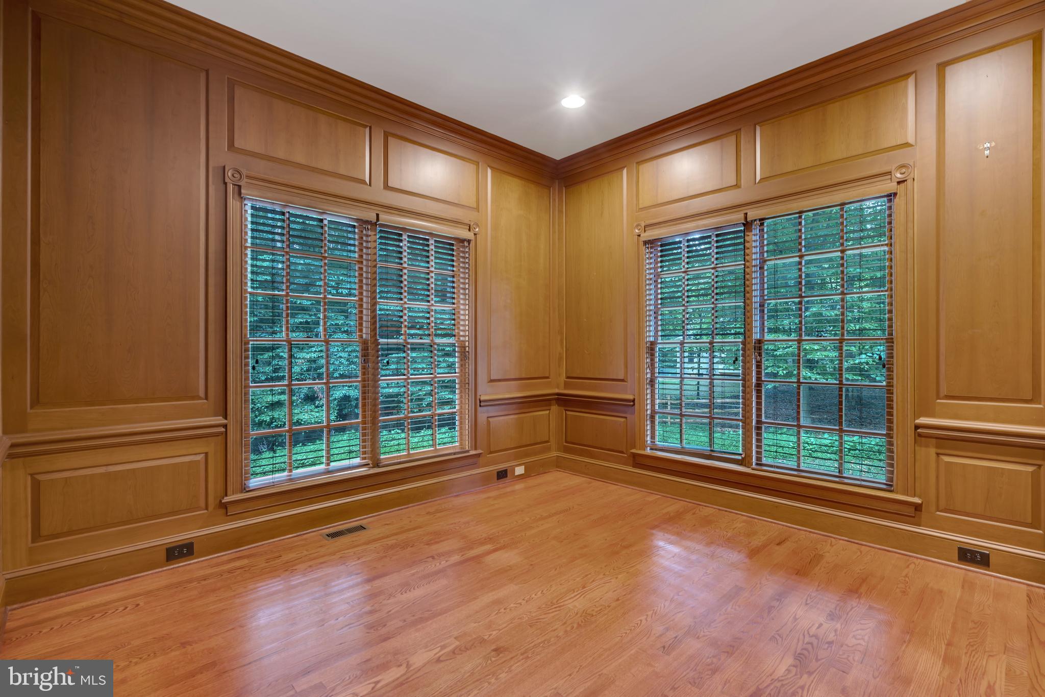 190 Falcon Ridge Road Great Falls, VA 22066 - Photo 25 of 74 1st Floor Office/Library, Custom Wood-Panel Walls