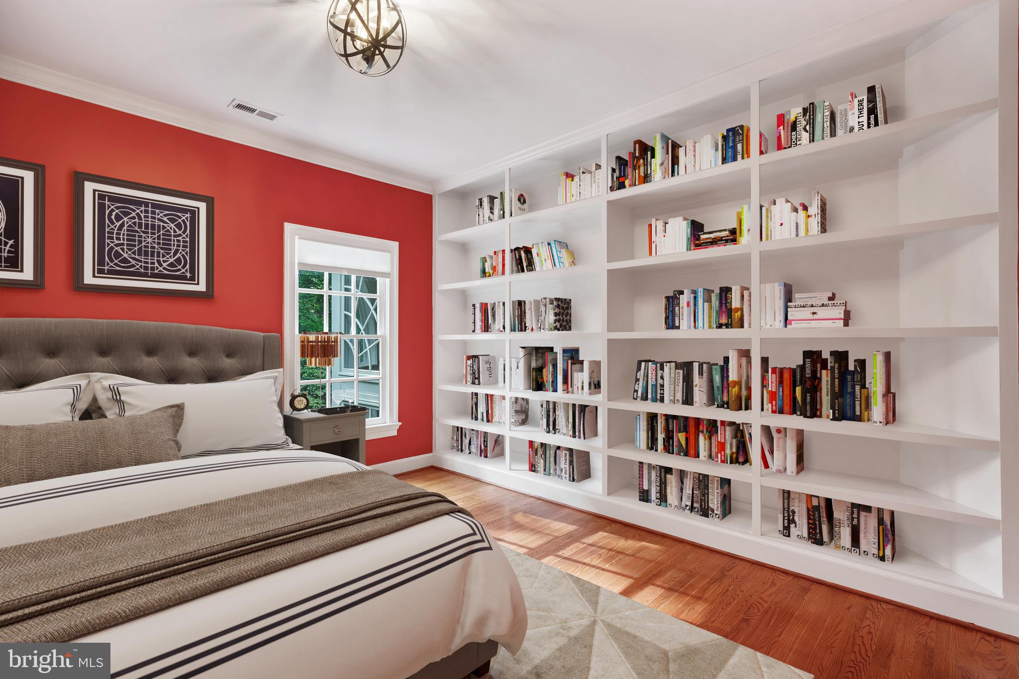 190 Falcon Ridge Road Great Falls, VA 22066 - Photo 35 of 74 Bedroom #3 w/ Custom Built-Ins // Virtually Staged