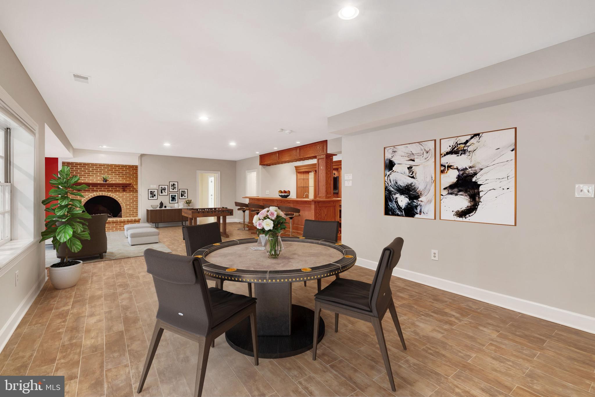 190 Falcon Ridge Road Great Falls, VA 22066 - Photo 50 of 74 Basement Entertainment //Virtually Staged