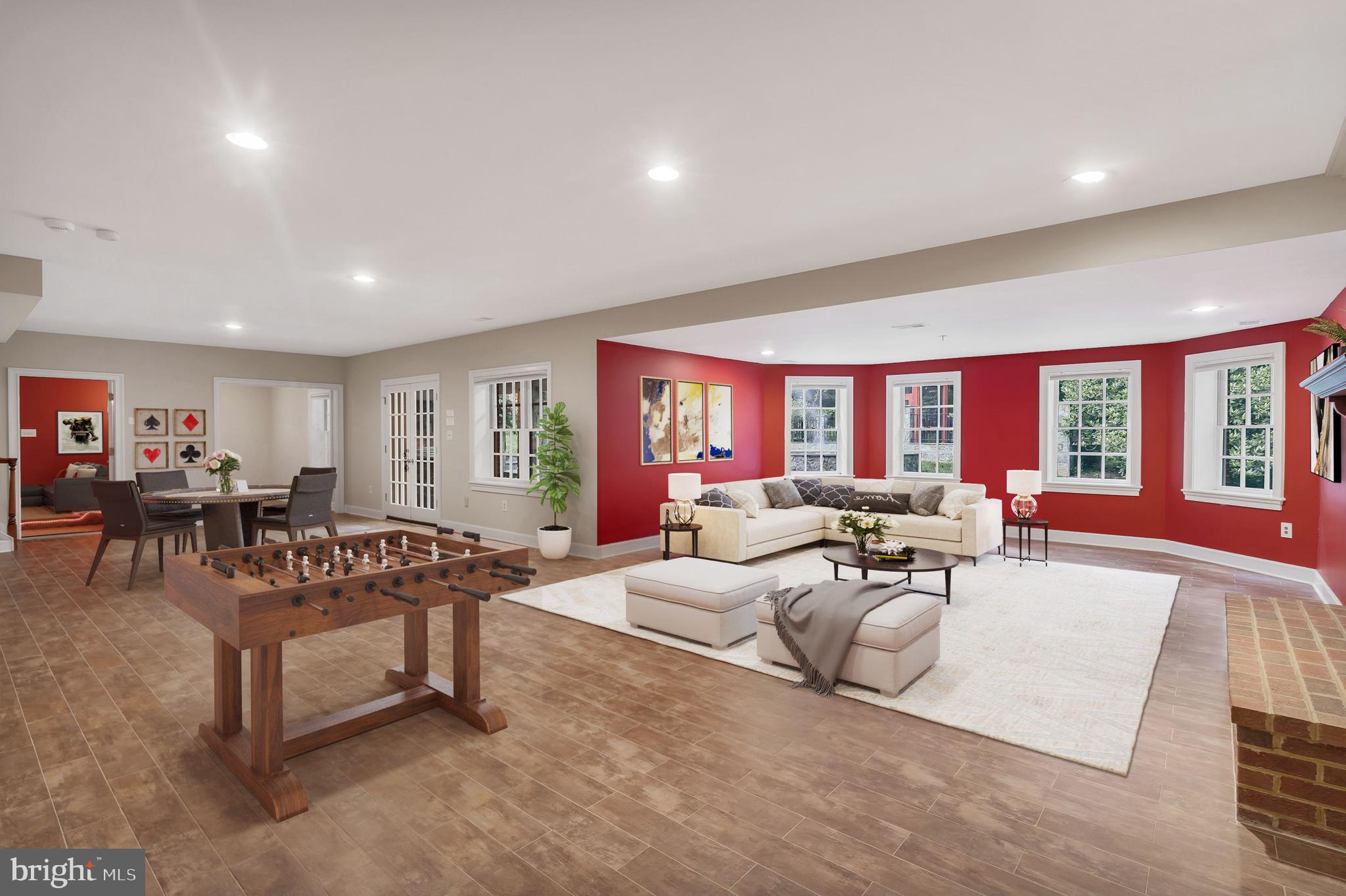 190 Falcon Ridge Road Great Falls, VA 22066 - Photo 53 of 74 Basement Entertainment Area //Virtually Staged