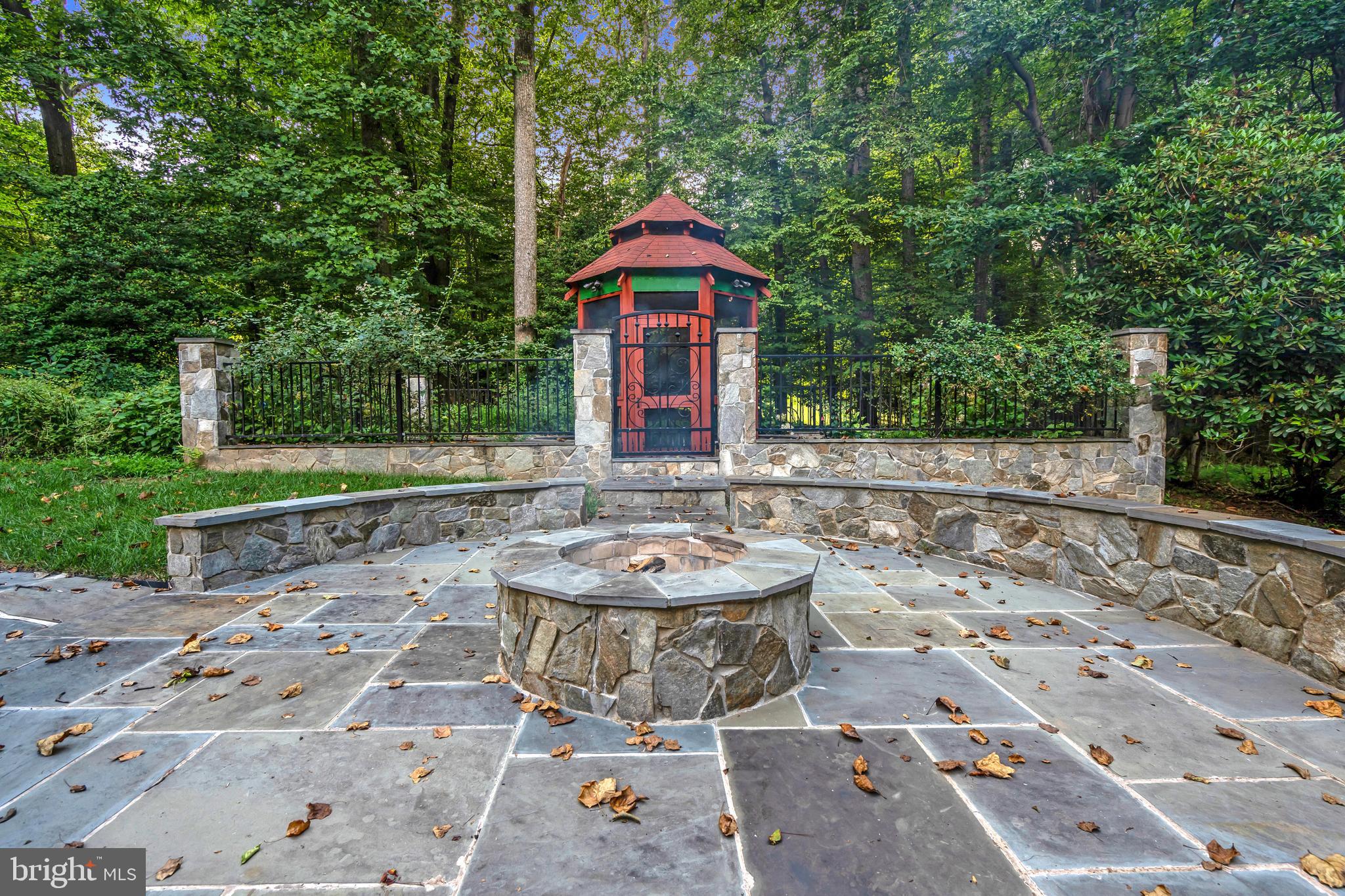 190 Falcon Ridge Road Great Falls, VA 22066 - Photo 60 of 74 Custom Hardscaped Firepit & Zen Garden/Gazebo