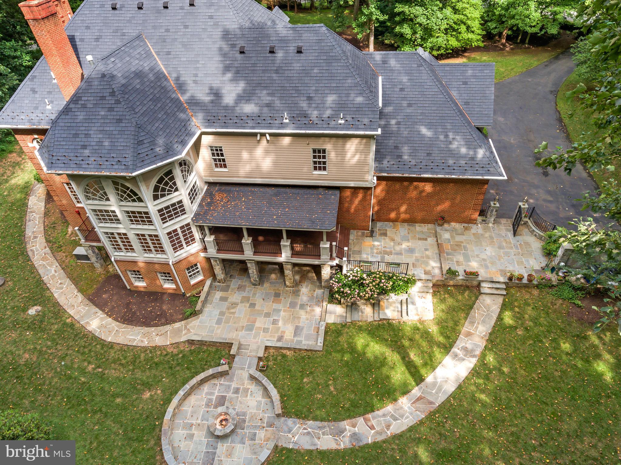 190 Falcon Ridge Road Great Falls, VA 22066 - Photo 64 of 74 Aerial View of Backyard Zen Garden
