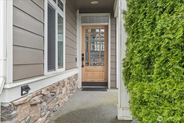a view of front door of house