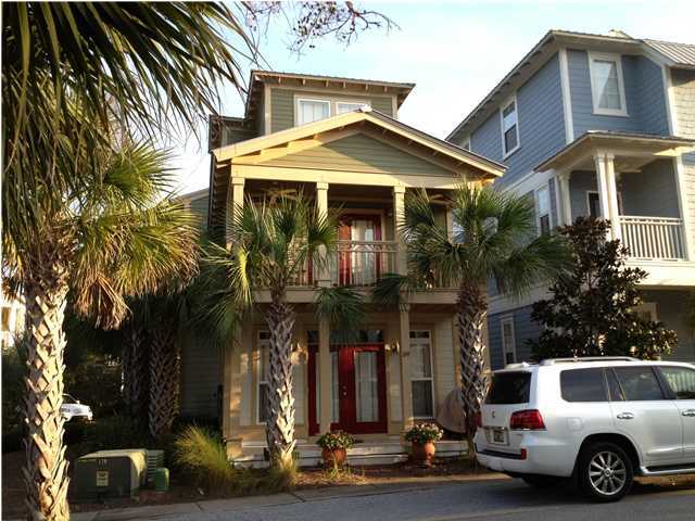 a car parked in front of a house