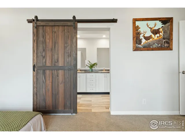 a view of a wooden door