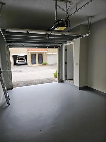 a view of a garage