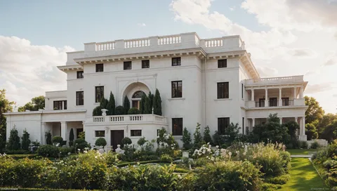 a view of a house with a yard and sitting area