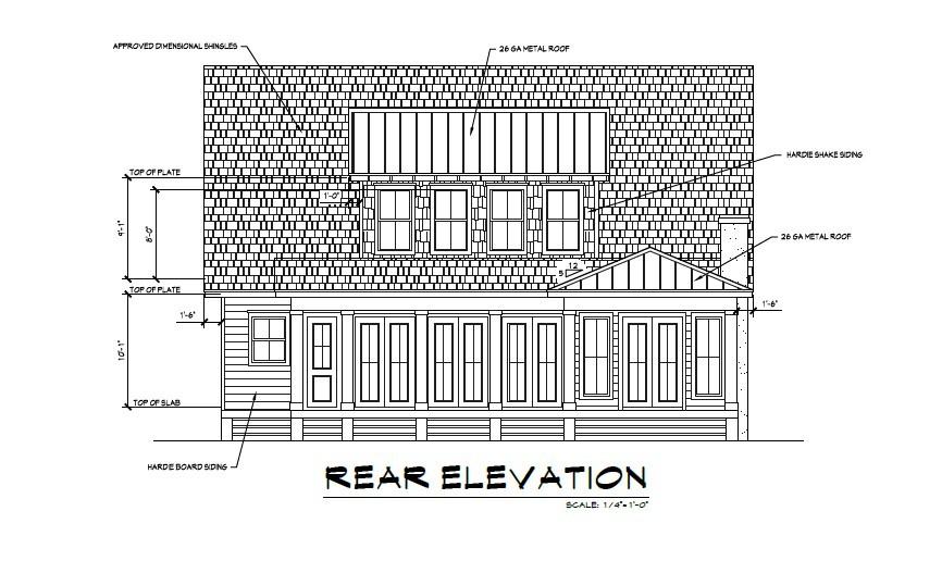 54 Seastone Ct Inlet Beach, Unit LOT 8 Inlet Beach, FL 32461 - Photo 18 of 32 rear elevation