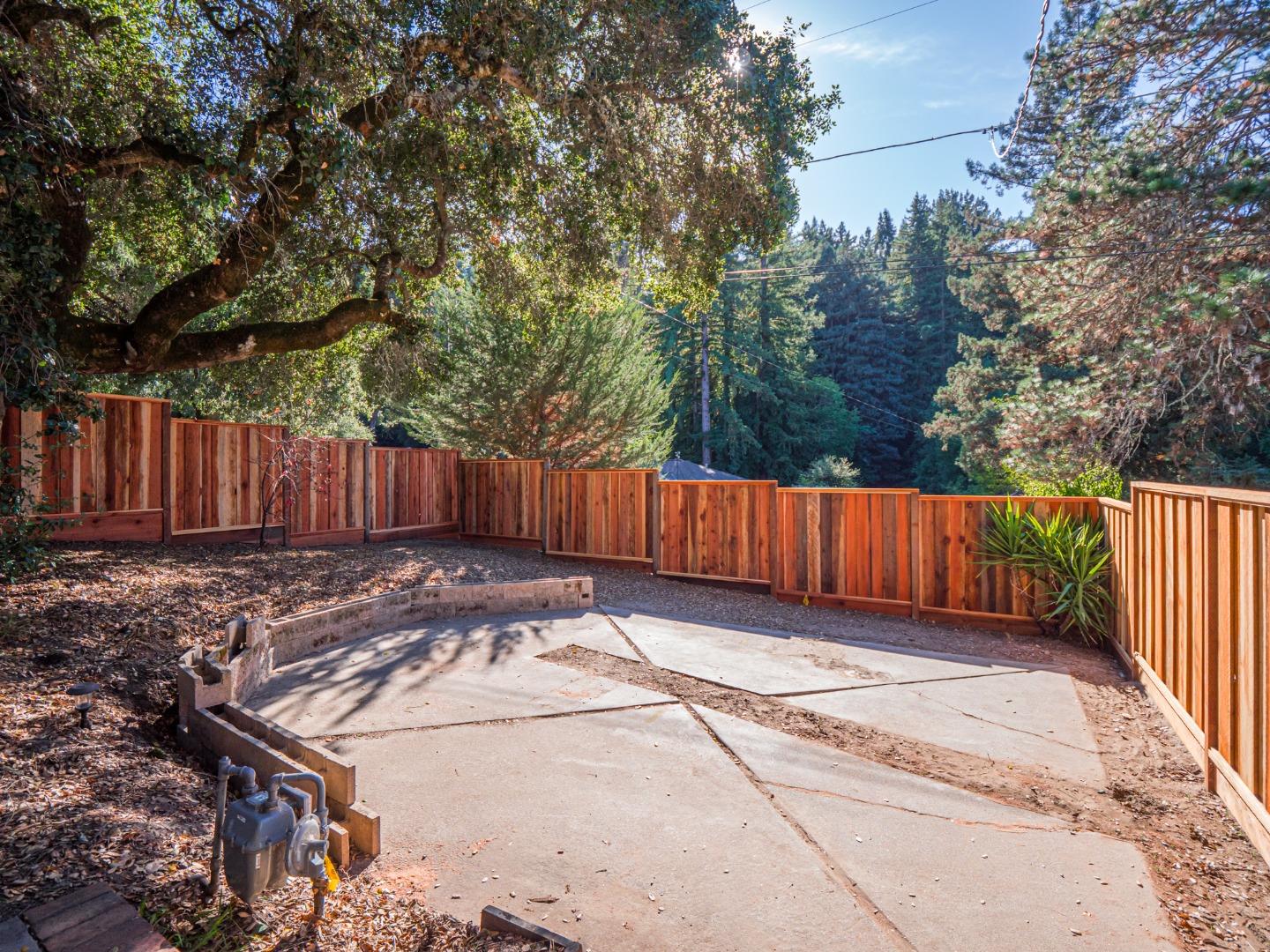 8460 Hihn Road Ben Lomond, CA 95005 - Photo 48 of 50 a view of a backyard with wooden fence