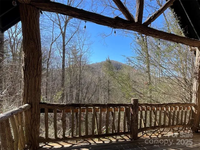 a view of a black gate