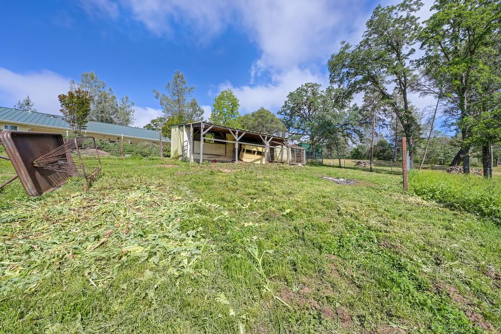 6181 Lambert Lane El Dorado, CA 95623 - Photo 64 of 80 a backyard of a house with lots of green space and fountain