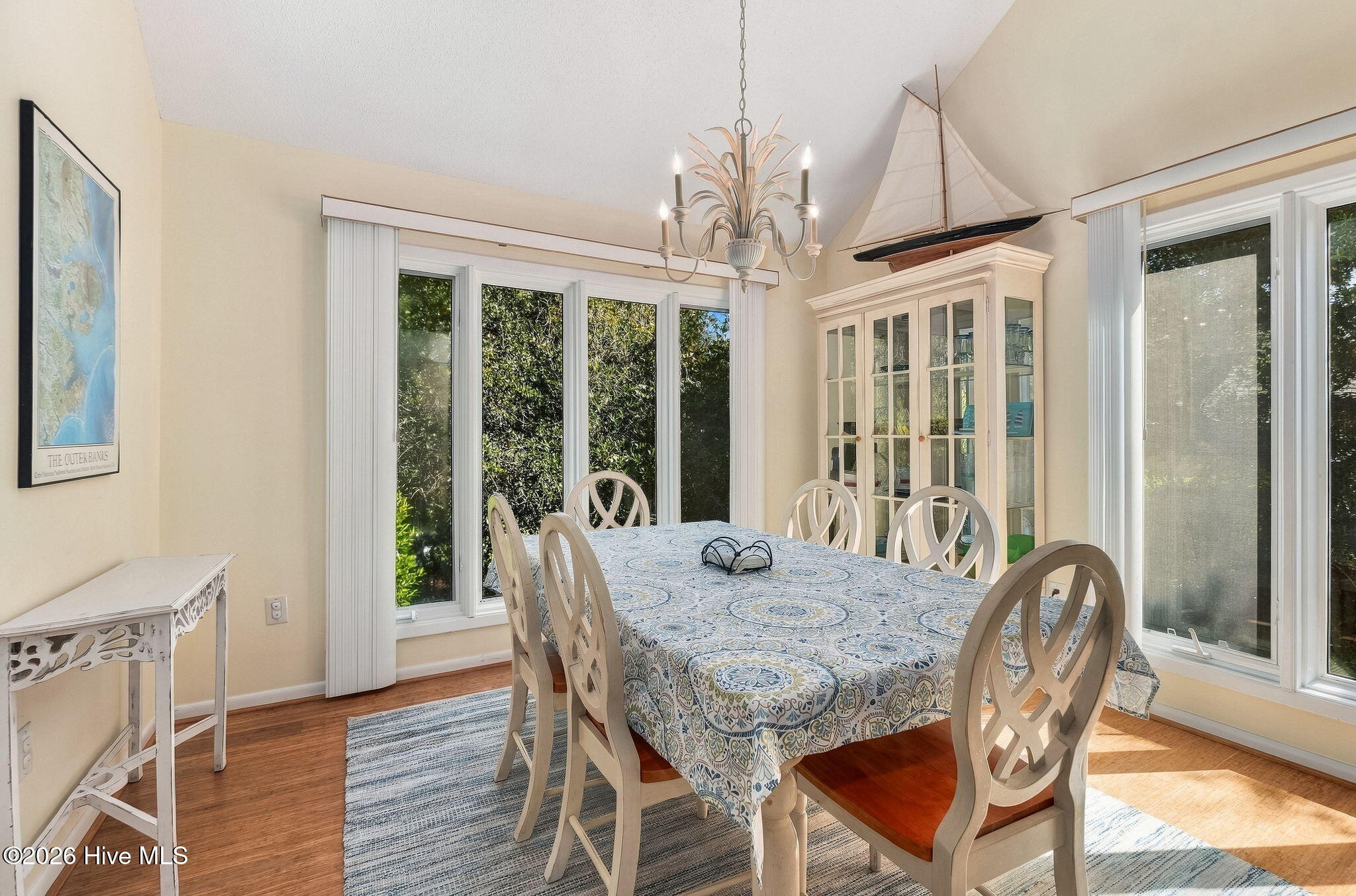 579 Coral Ridge Road Pine Knoll Shores, NC 28512 - Photo 15 of 67 Dining Area w/ Vaulted Ceiling