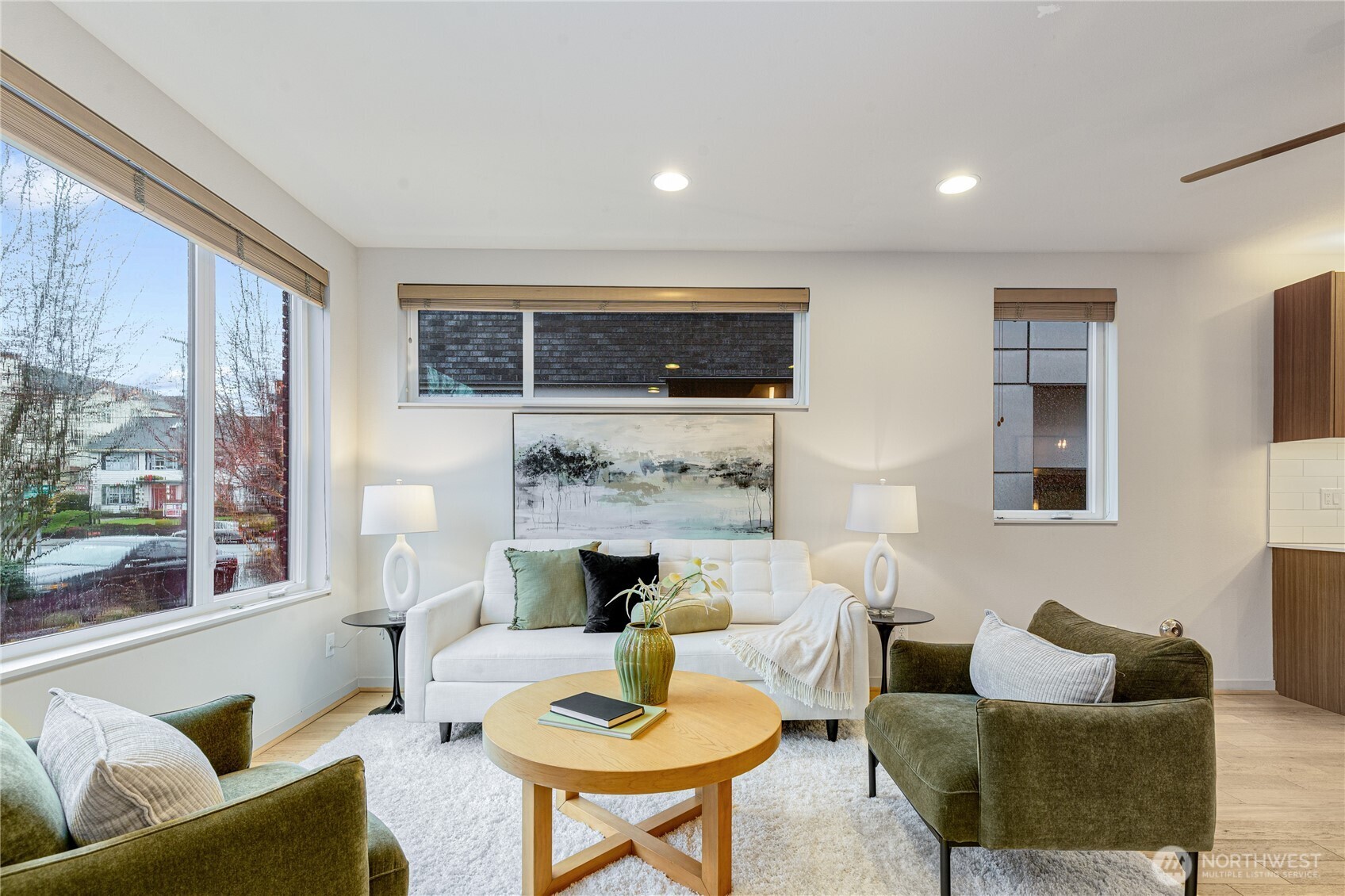 4272 Southwest Bradford Street Seattle, WA 98116 - Photo 5 of 28 a living room with furniture and a fireplace