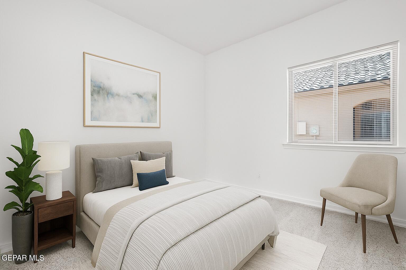 257 Farnborough Street El Paso, TX 79928 - Photo 21 of 34 a bedroom with a bed and a painting on the wall