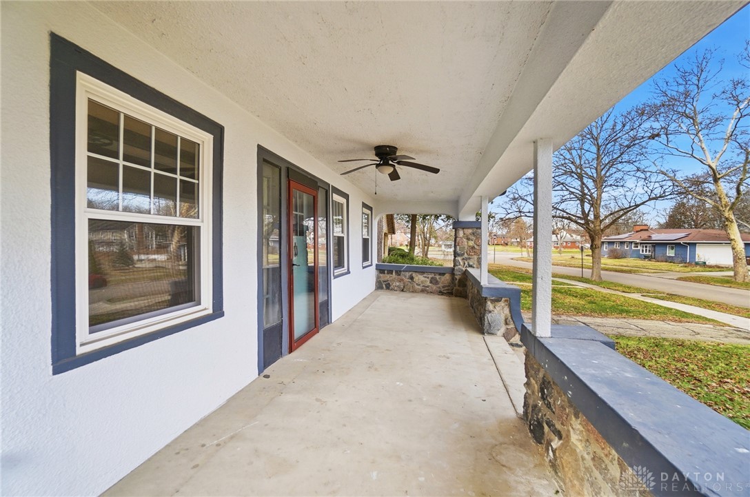 25 Englewood Road Springfield, OH 45504 - Photo 65 of 66 Relax on this inviting covered porch with charming architectural details and enjoy the outdoors.