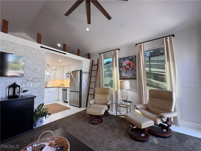 a room with furniture