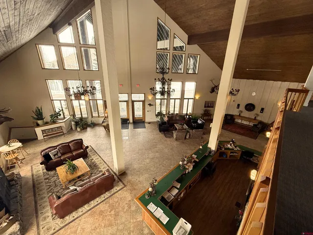 a living room filled with furniture