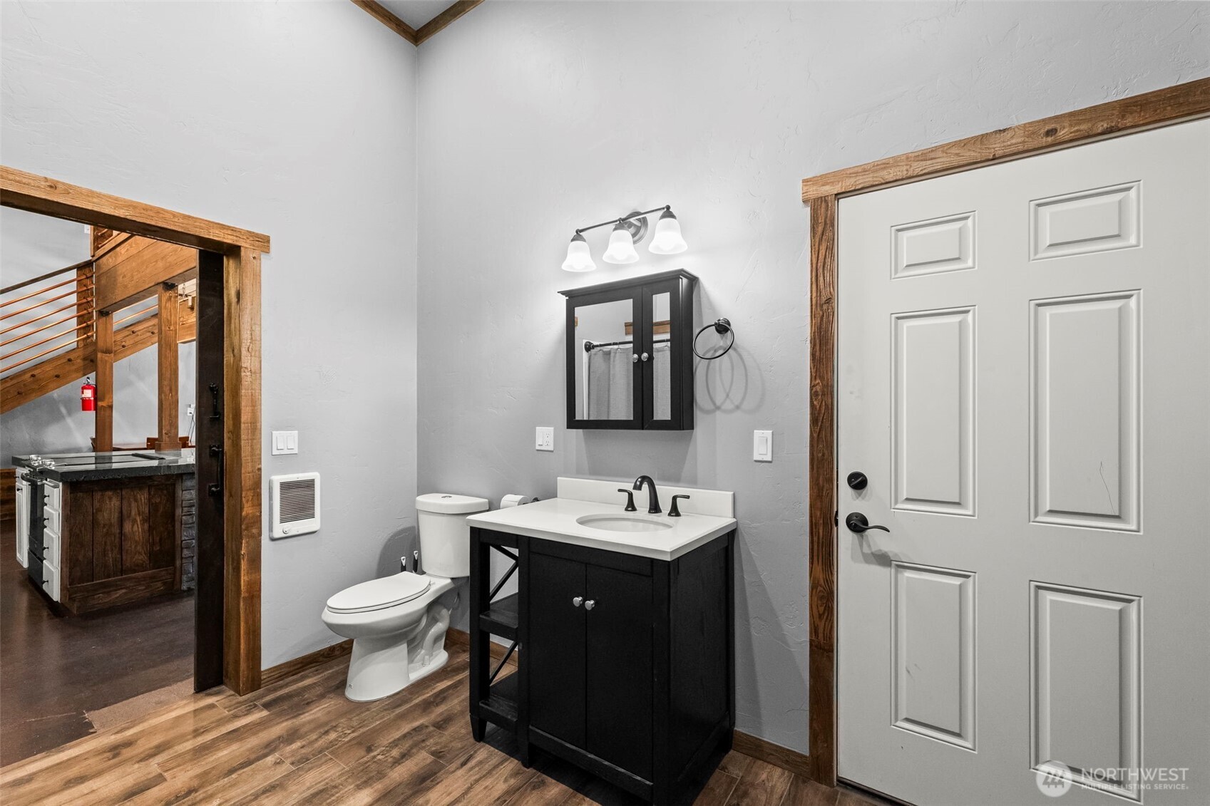 130 Horse Heaven Road Cle Elum, WA 98922 - Photo 32 of 34 a bathroom with a toilet sink and mirror
