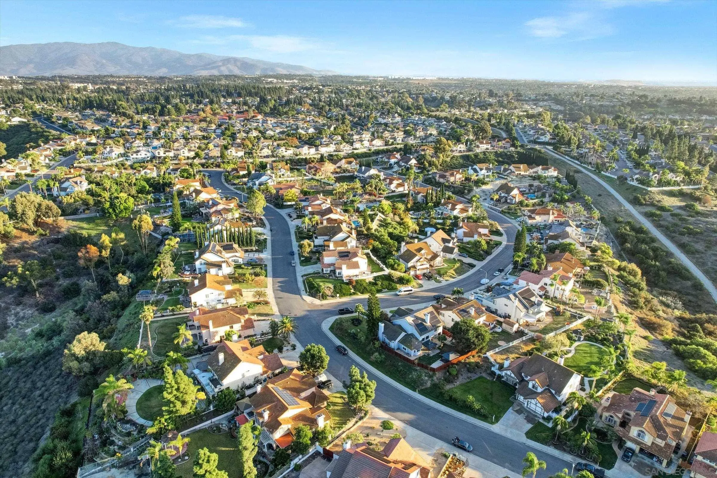 1840 Cabernet Drive Chula Vista, CA 91913 - Photo 58 of 66 an aerial view of residential houses with outdoor space and trees