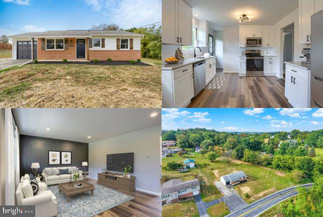 a view of living room kitchen with furniture and flat screen tv
