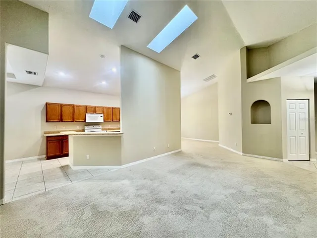 a view of a kitchen with a sink