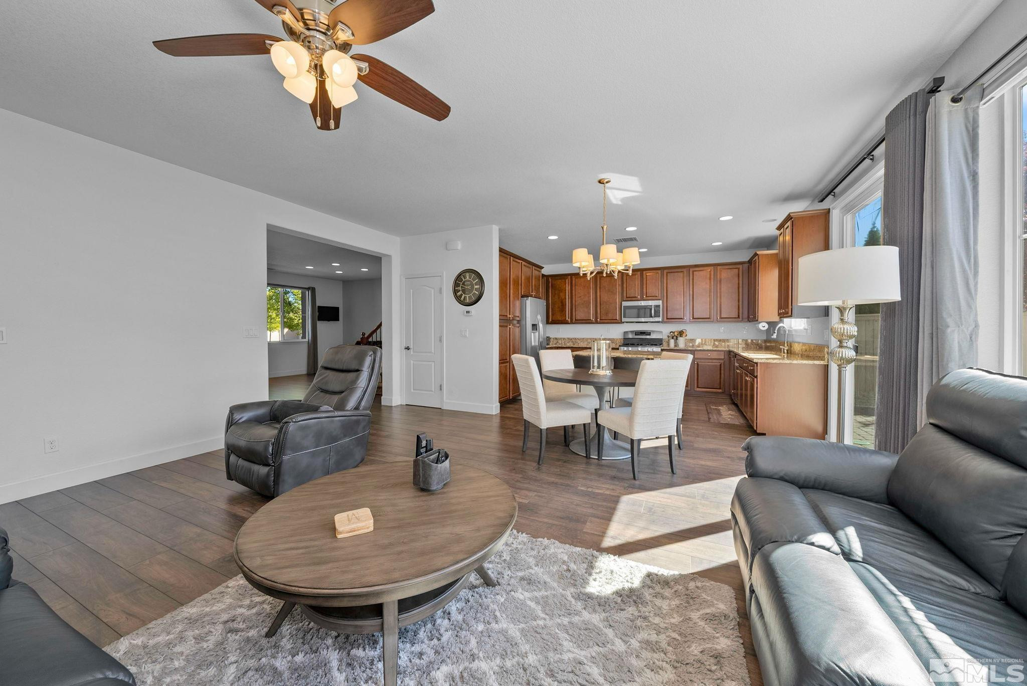 2040 Whitecliff Drive Reno, NV 89521 - Photo 11 of 35 a living room with furniture and kitchen view