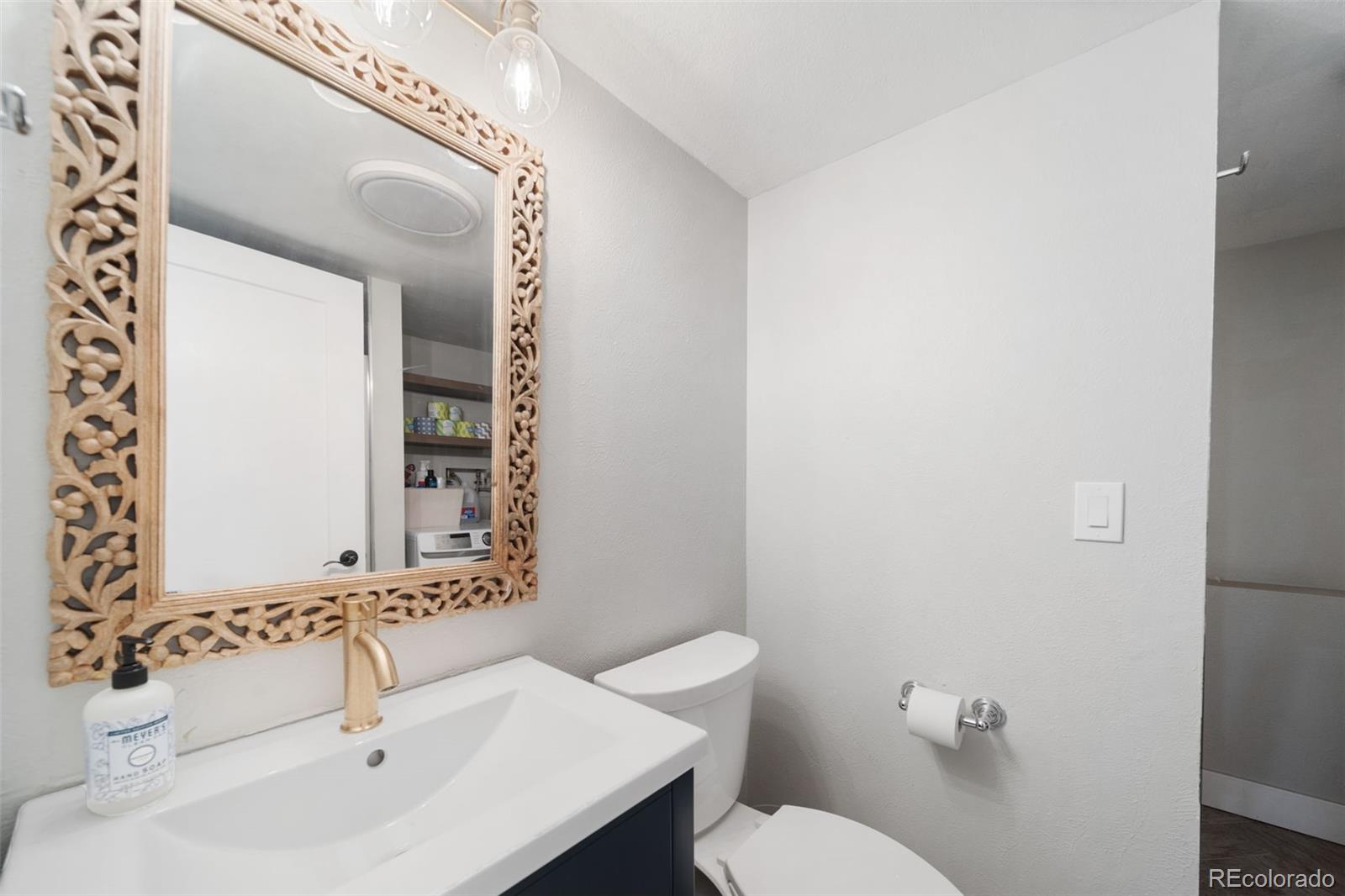 17372 East Prentice Circle Centennial, CO 80015 - Photo 11 of 41 a bathroom with a sink mirror and toilet