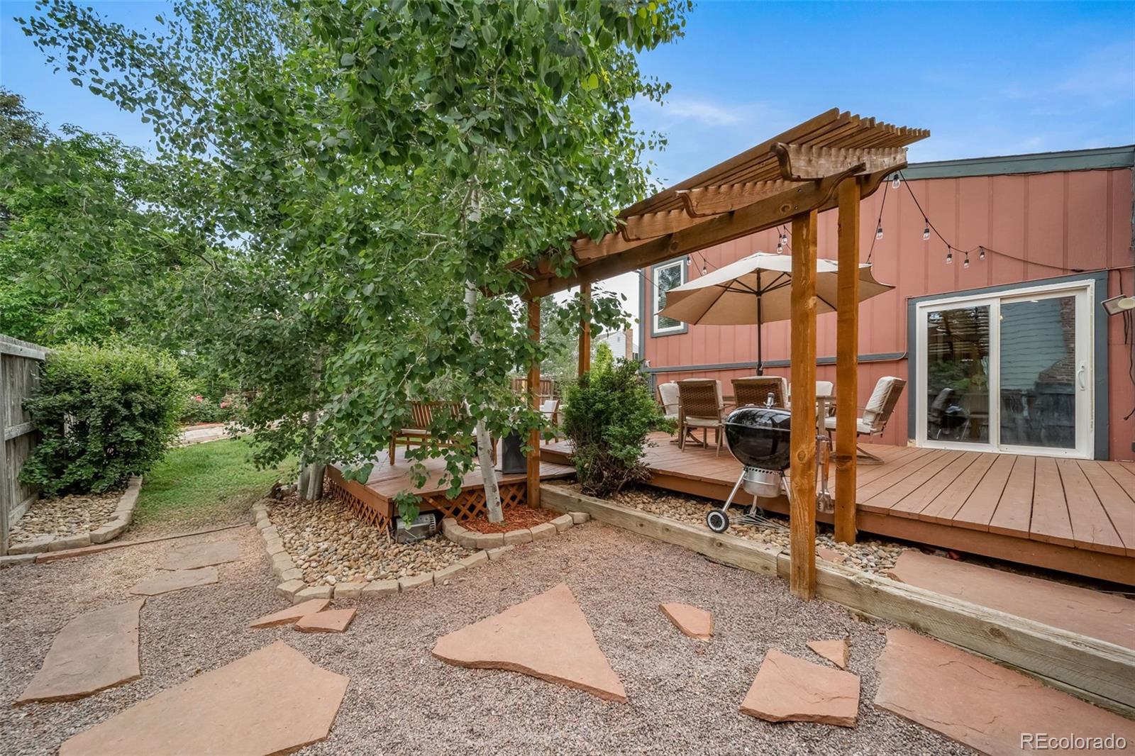 17372 East Prentice Circle Centennial, CO 80015 - Photo 30 of 41 a view of backyard with outdoor seating a patio and plants