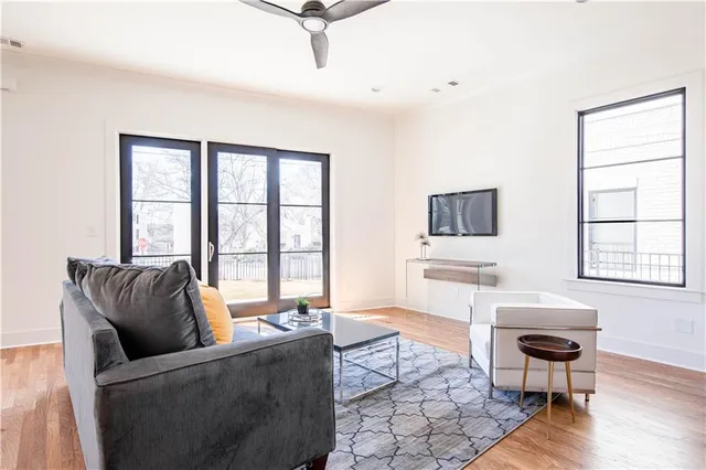 a view of a room with window