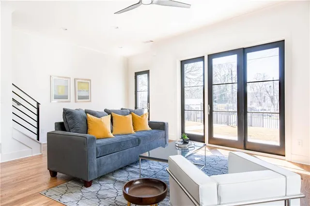 a shelf with cup and plates