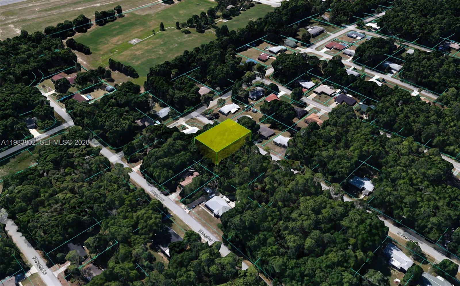 6691 East Harold Lane Inverness, FL 34452 - Photo 4 of 4 an aerial view of residential house with outdoor space and swimming pool