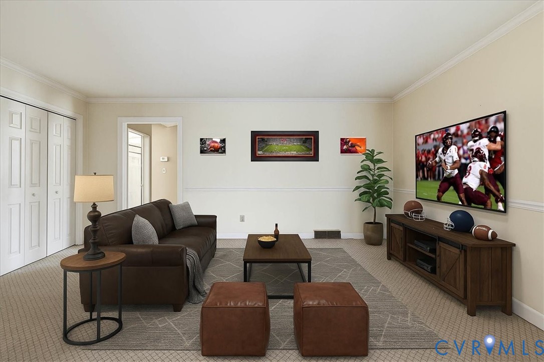 503 Prince George Avenue Hopewell, VA 23860 - Photo 11 of 25 a living room with furniture and a flat screen tv