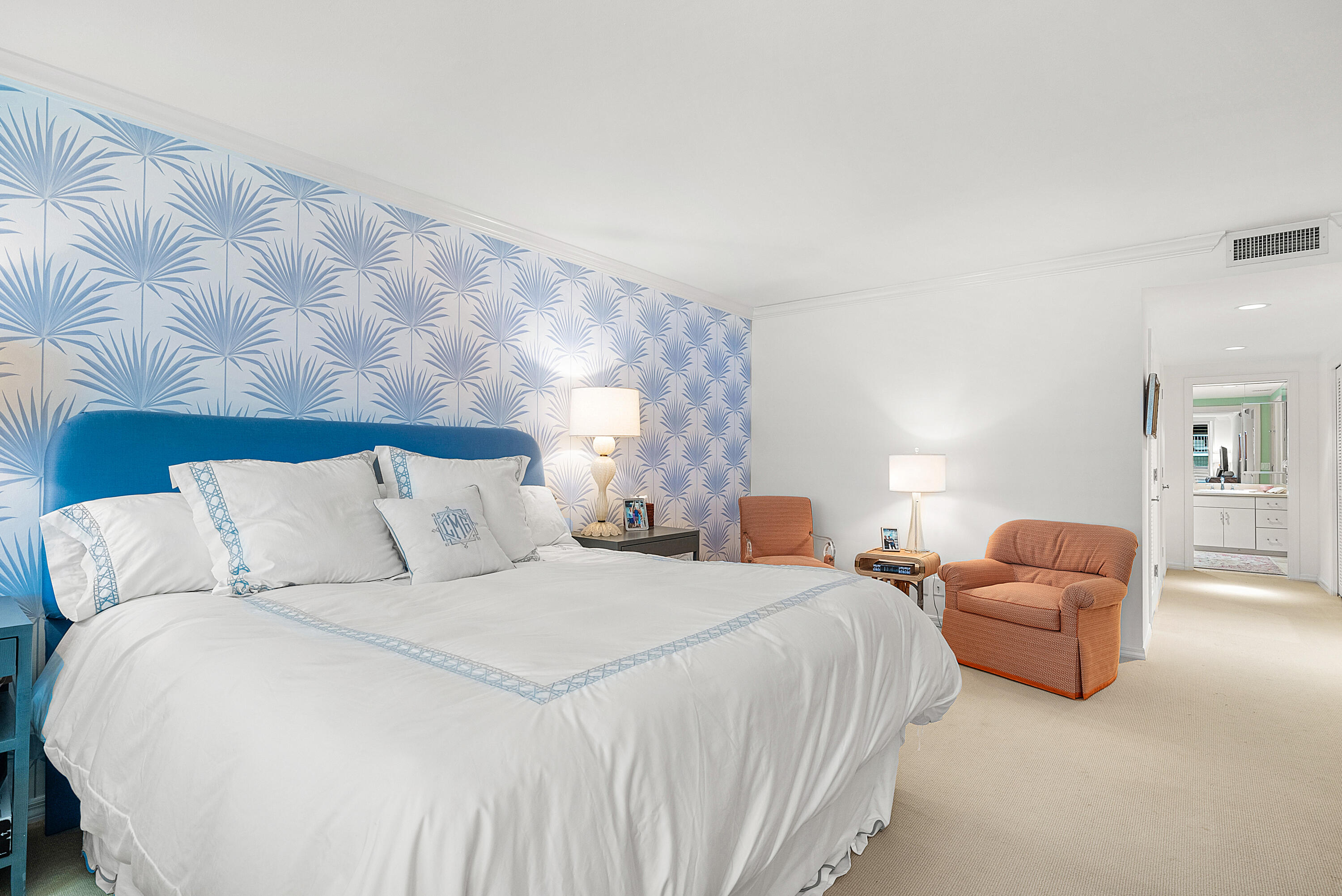 3140 South Ocean Boulevard, Unit 303S Palm Beach, FL 33480 - Photo 12 of 33 a bed room with large bed and a couch