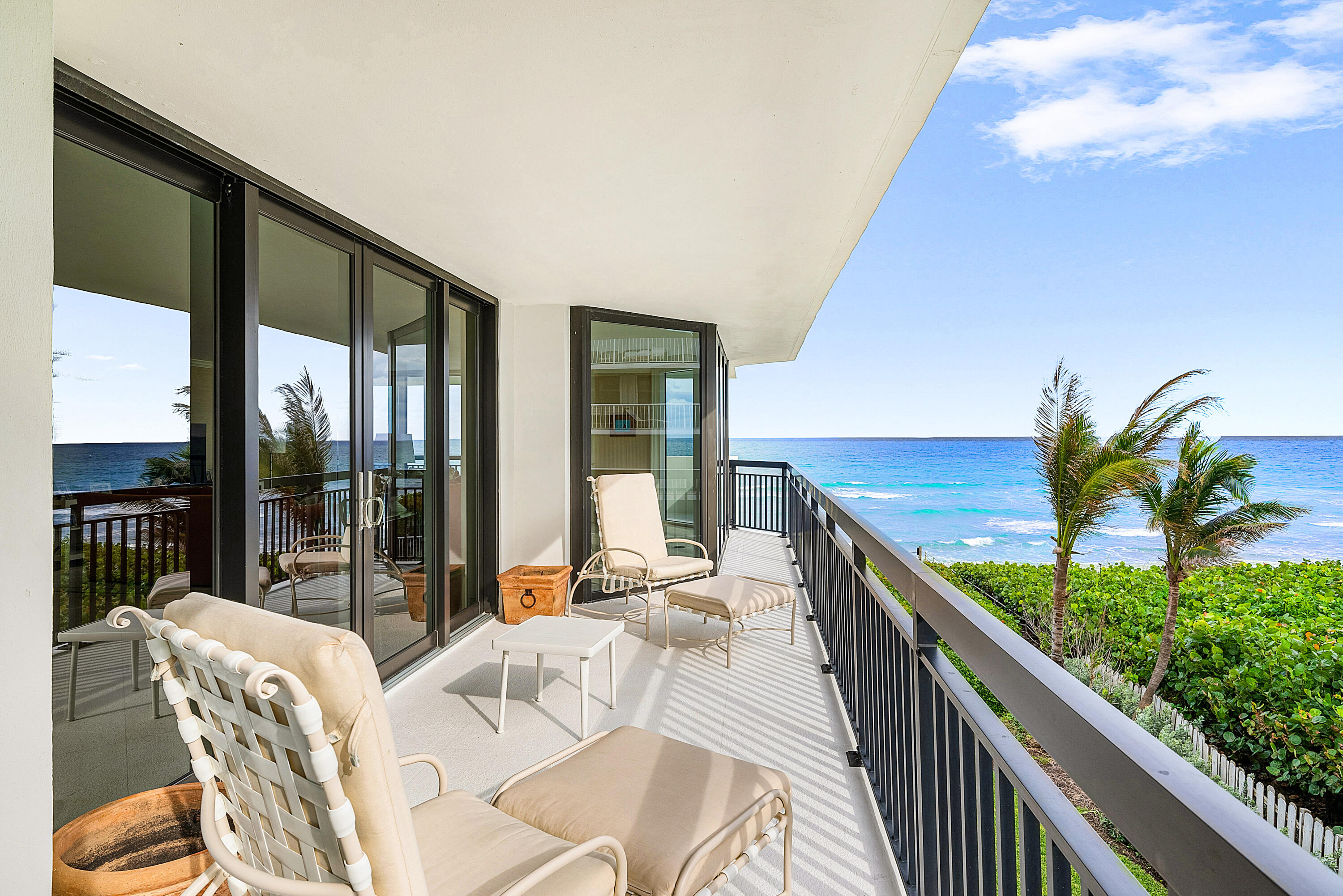 3140 South Ocean Boulevard, Unit 303S Palm Beach, FL 33480 - Photo 23 of 33 a view of balcony with furniture