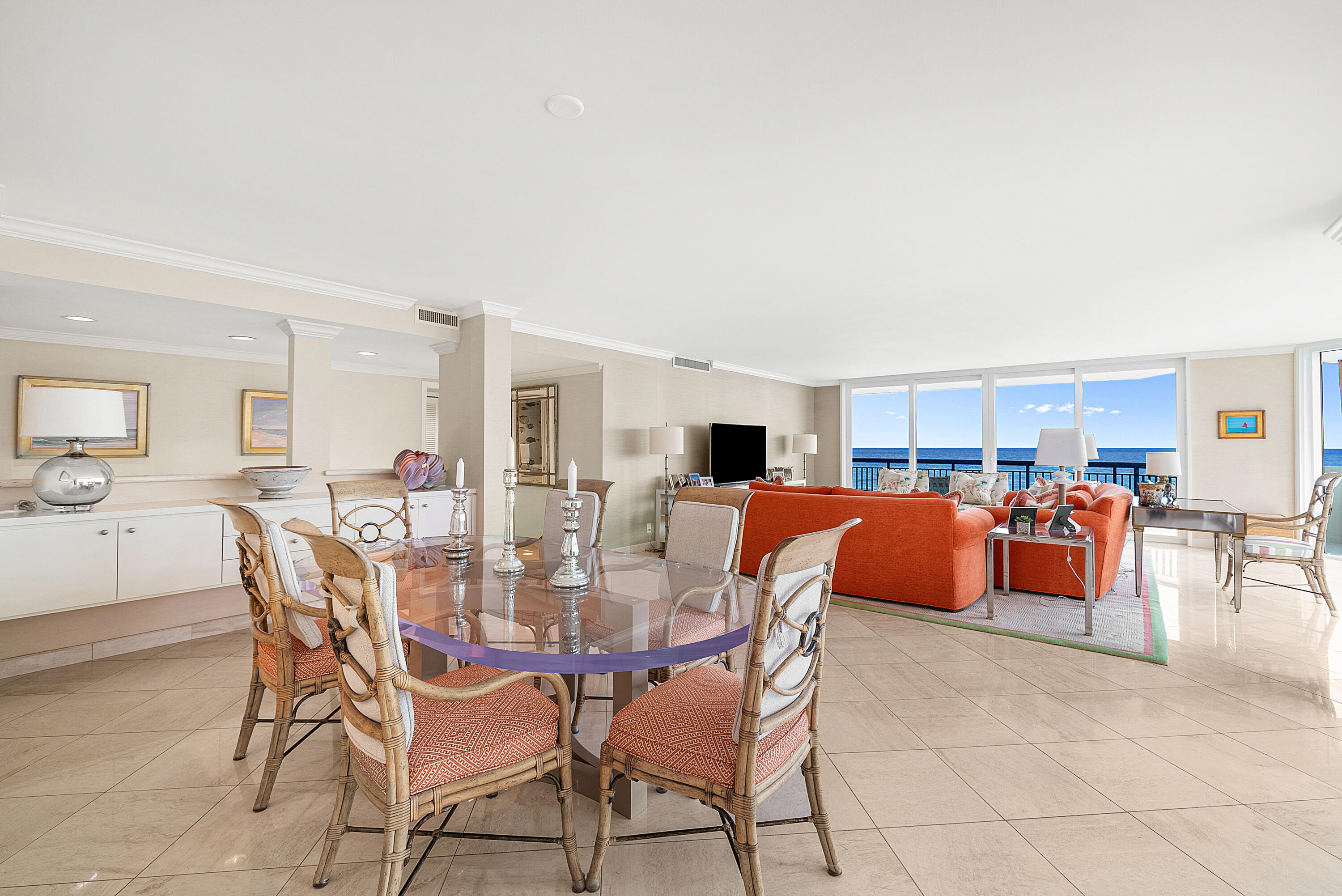 3140 South Ocean Boulevard, Unit 303S Palm Beach, FL 33480 - Photo 4 of 33 a view of a dining room with furniture and a livingroom