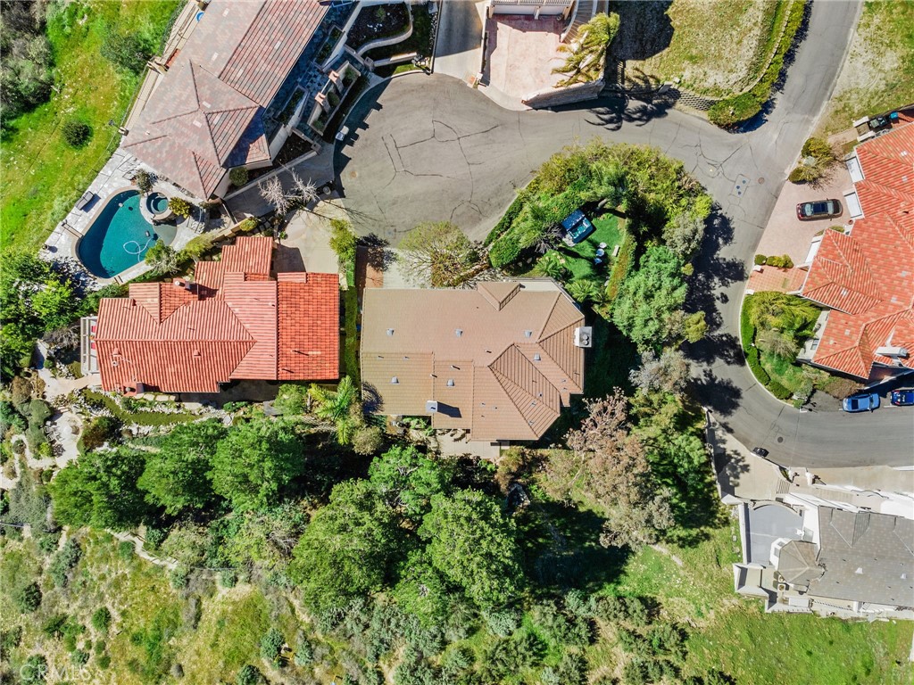 24806 Carlos Place Newhall, CA 91321 - Photo 52 of 56 an aerial view of a house with a yard and garden