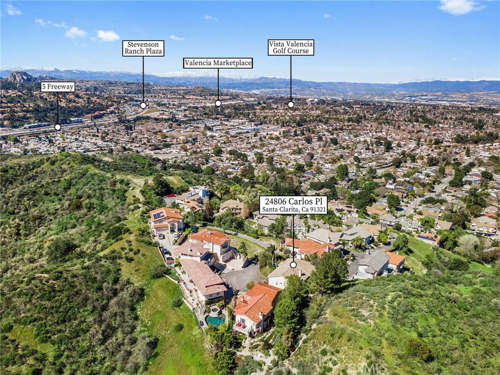 24806 Carlos Place Newhall, CA 91321 - Photo 54 of 56 an aerial view of a house with a yard