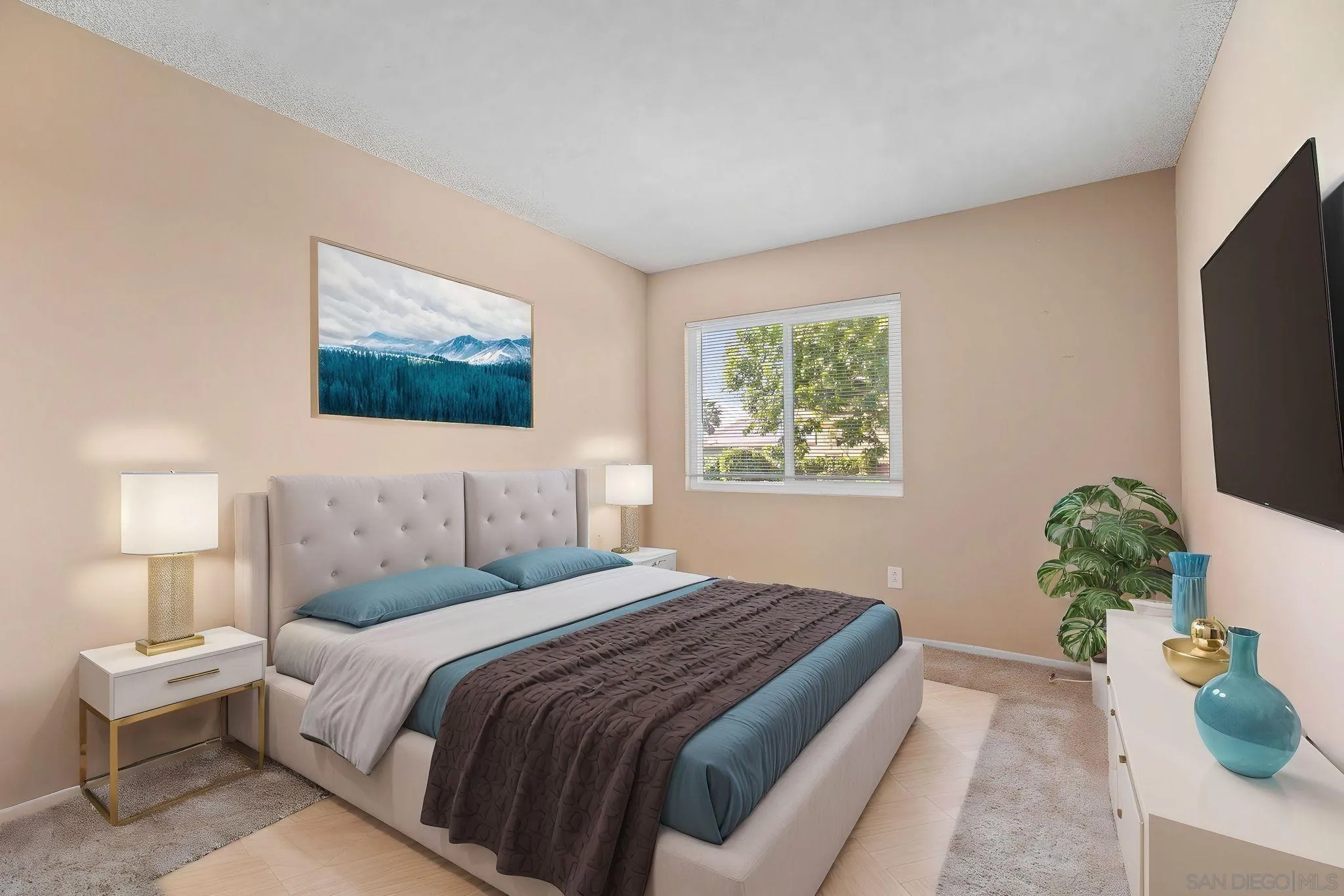 4468 Inverness Drive Oceanside, CA 92057 - Photo 17 of 29 a bedroom with a bed and a painting on the wall