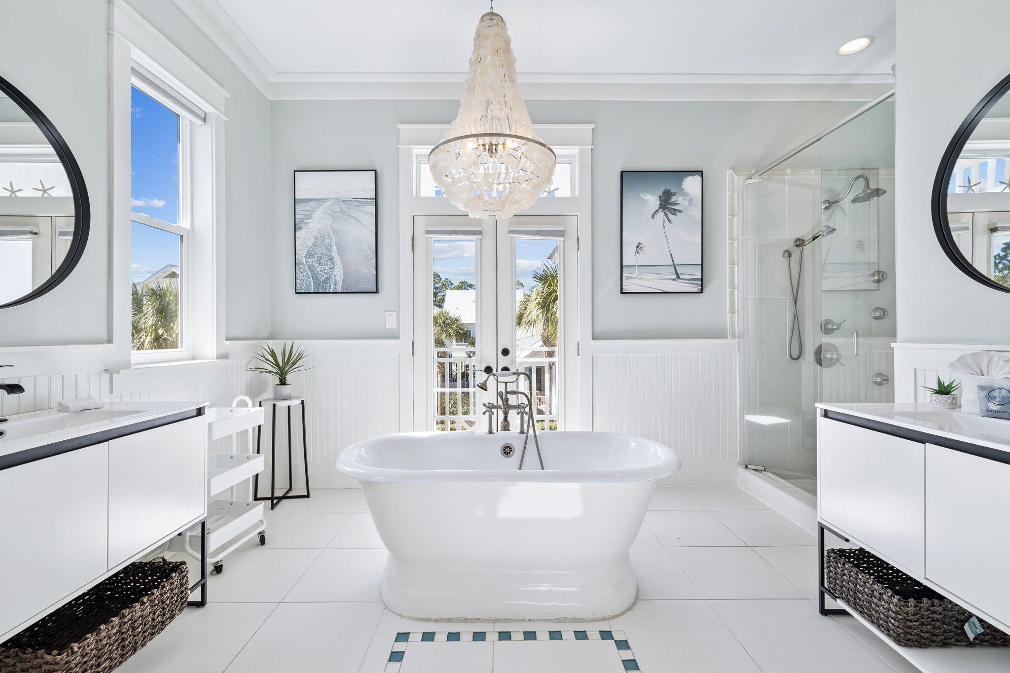 83 Eastern Lake Court Santa Rosa Beach, FL 32459 - Photo 26 of 40 a spacious bathroom with a bathtub a sink and a mirror
