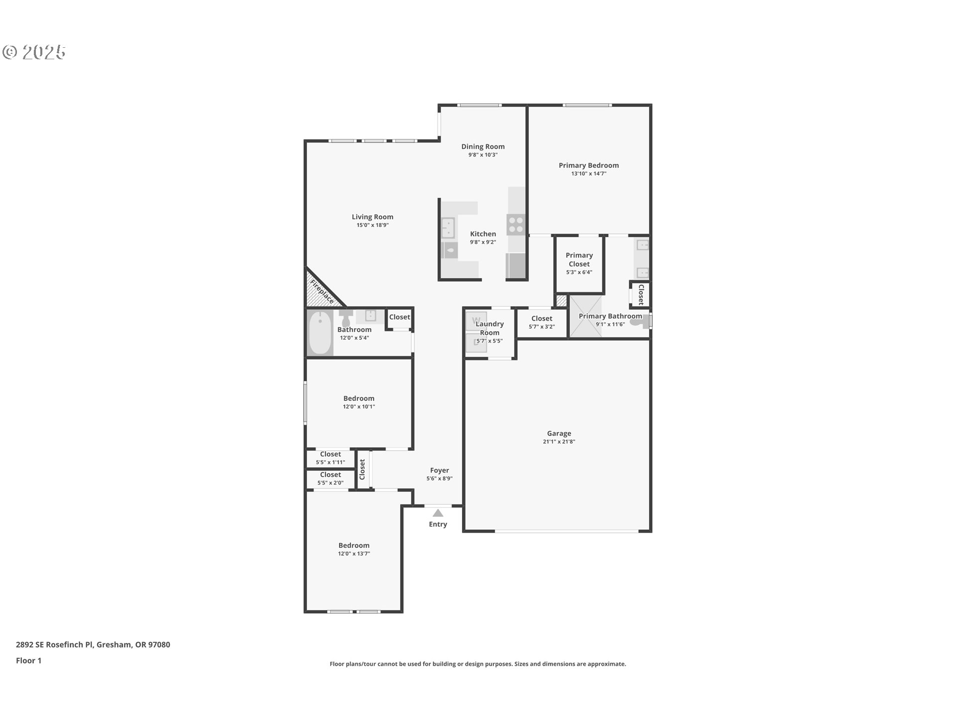 2892 Southeast Rosefinch Place Gresham, OR 97080 - Photo 37 of 37 a picture of a floor plan