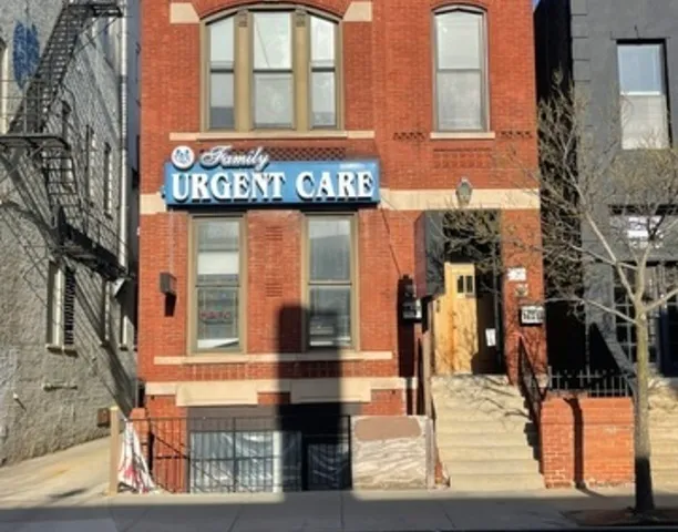 a front view of a building with street