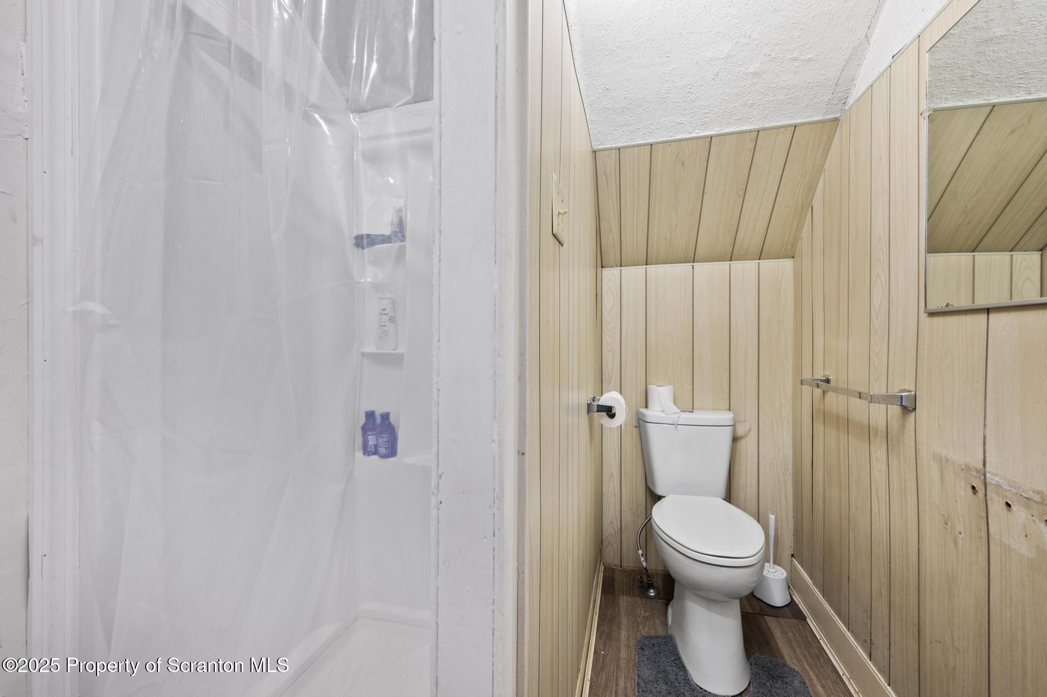 523 North Laurel Street Hazleton, PA 18201 - Photo 17 of 19 a bathroom with a toilet and a shower