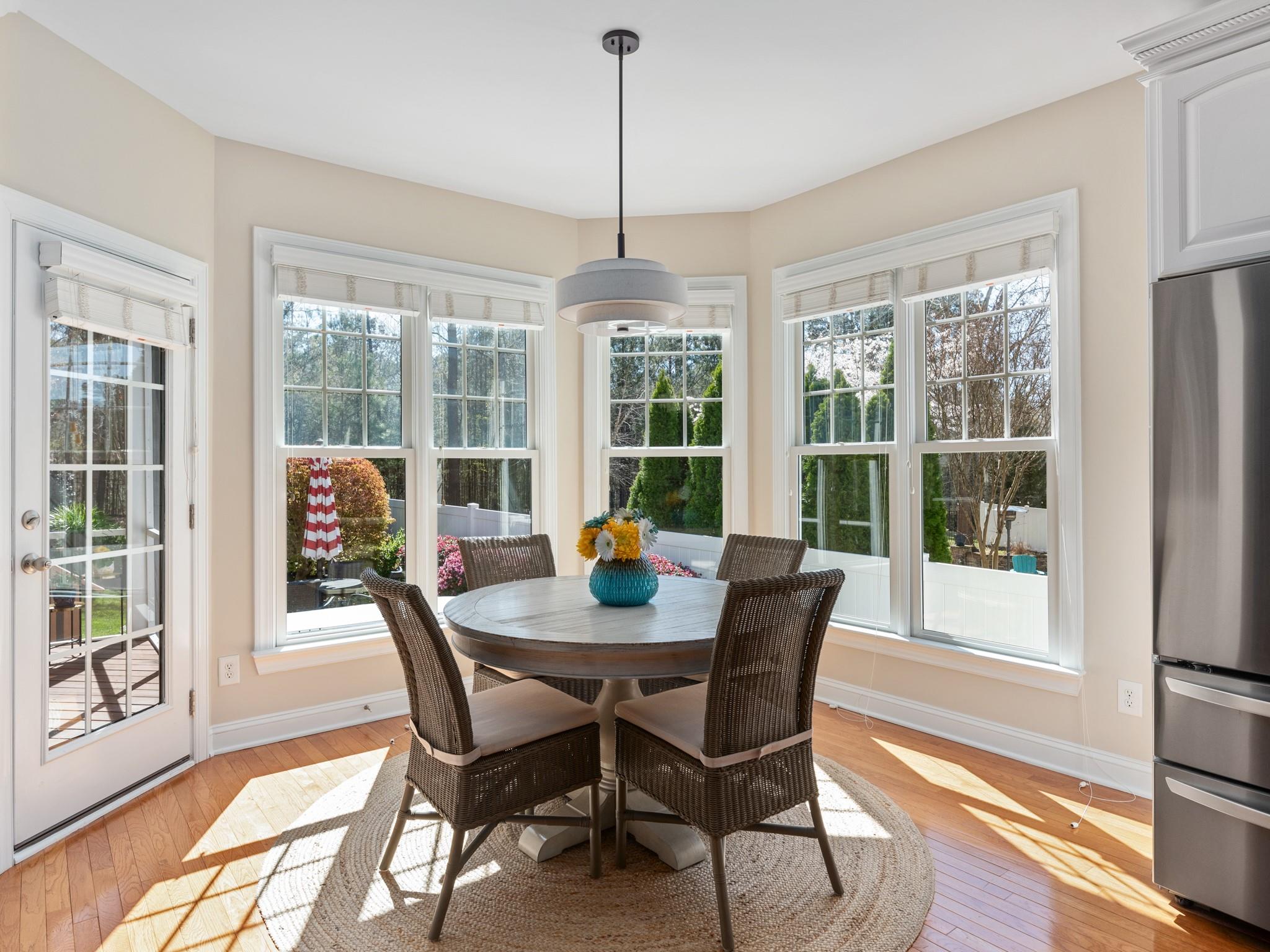 4300 Birkshire Heights Fort Mill, SC 29708 - Photo 13 of 40 a dining room with furniture large windows and wooden floor