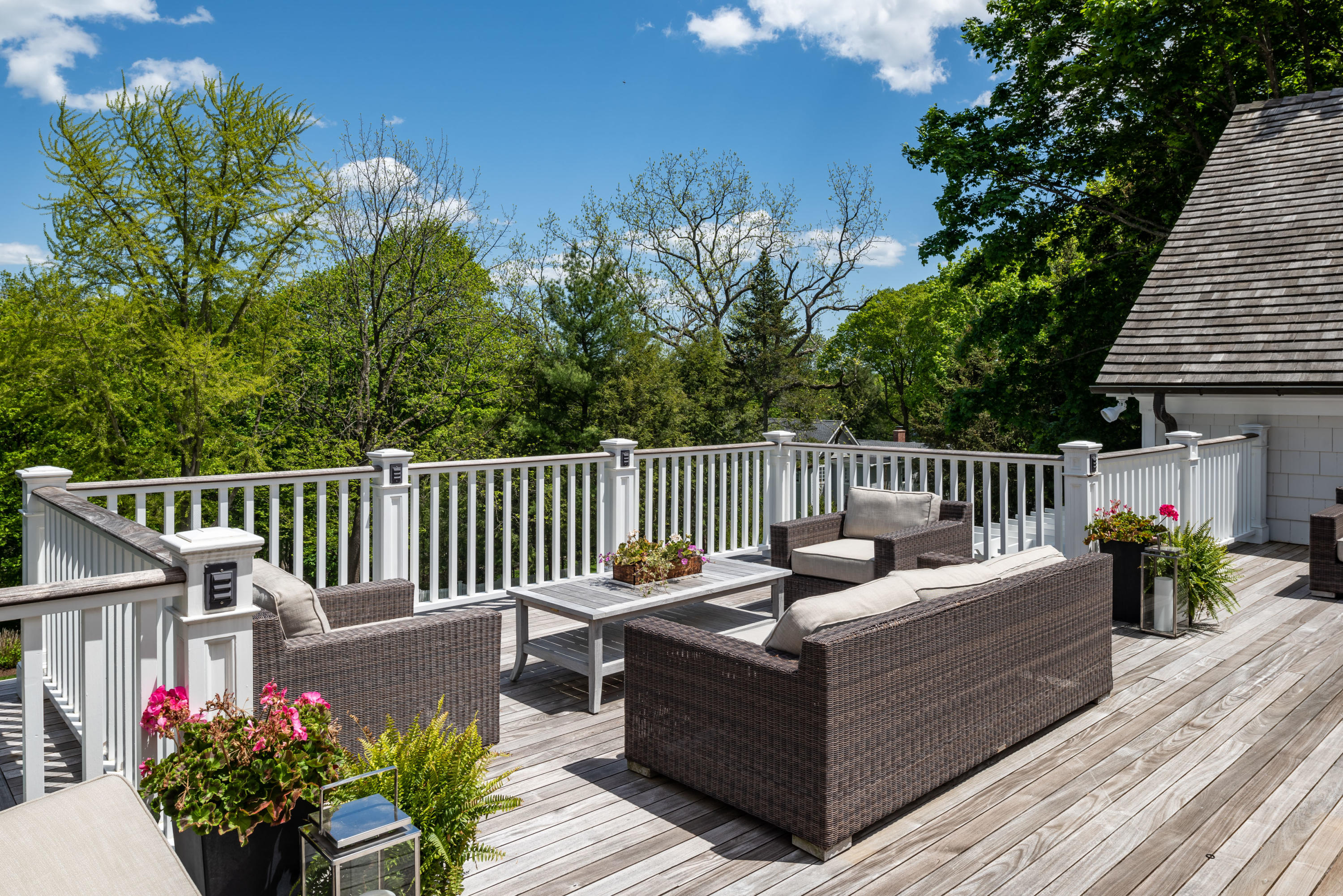 289 Oenoke Ridge New Canaan, CT 06840 - Photo 21 of 39 a view of a roof deck with furniture