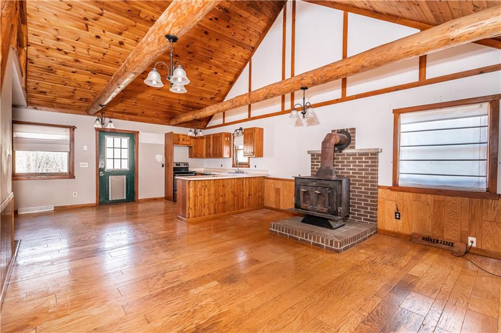 684 North Ridge Road Shelocta, PA 15774 - Photo 9 of 25 a view of an empty room with wooden floor and windows