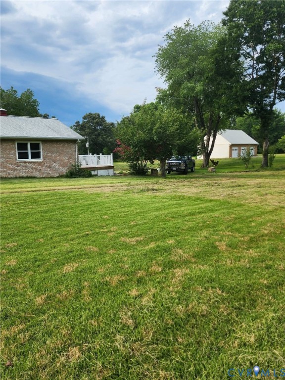 2981 Smokey Road Aylett, VA 23009 - Photo 6 of 7 Expansive lawn area with mature trees, a custom bu