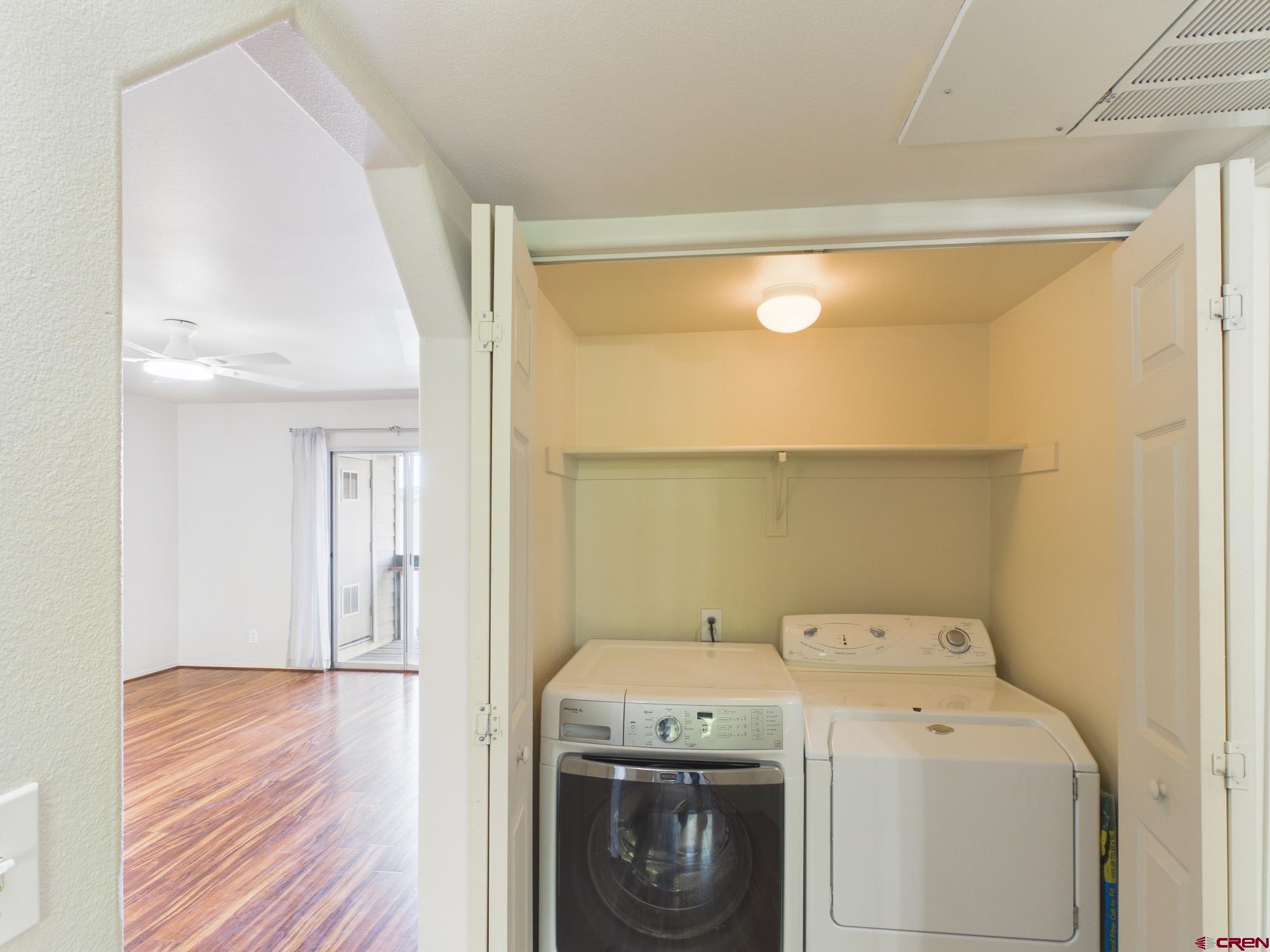 1100 Goeglein Gulch, Unit 216 Durango, CO 81301 - Photo 7 of 25 a utility room with dryer and washer