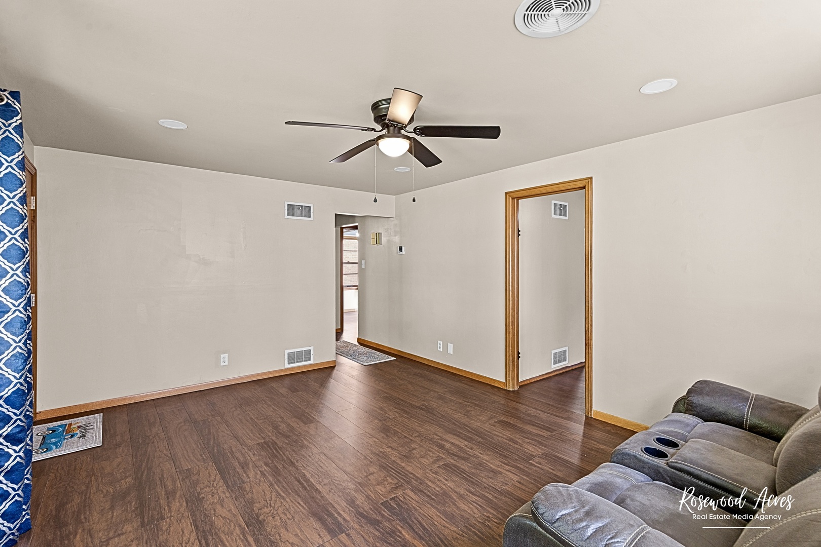 1054 South 7th Avenue Kankakee, IL 60901 - Photo 7 of 30 a view of workspace with wooden floor and ceiling fan
