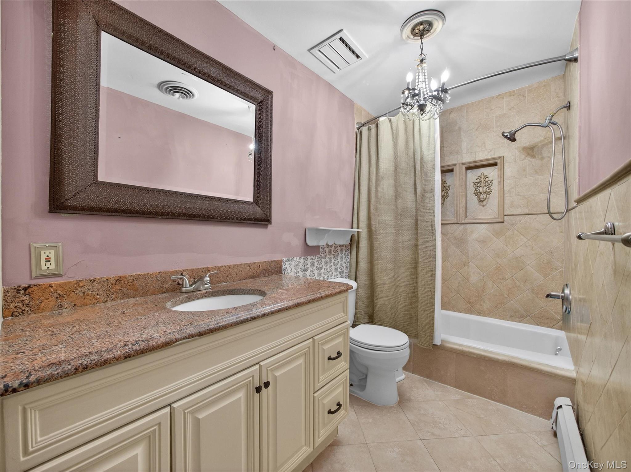 54 Blauvelt Road Blauvelt, NY 10913 - Photo 21 of 41 a bathroom with a granite countertop sink toilet and shower